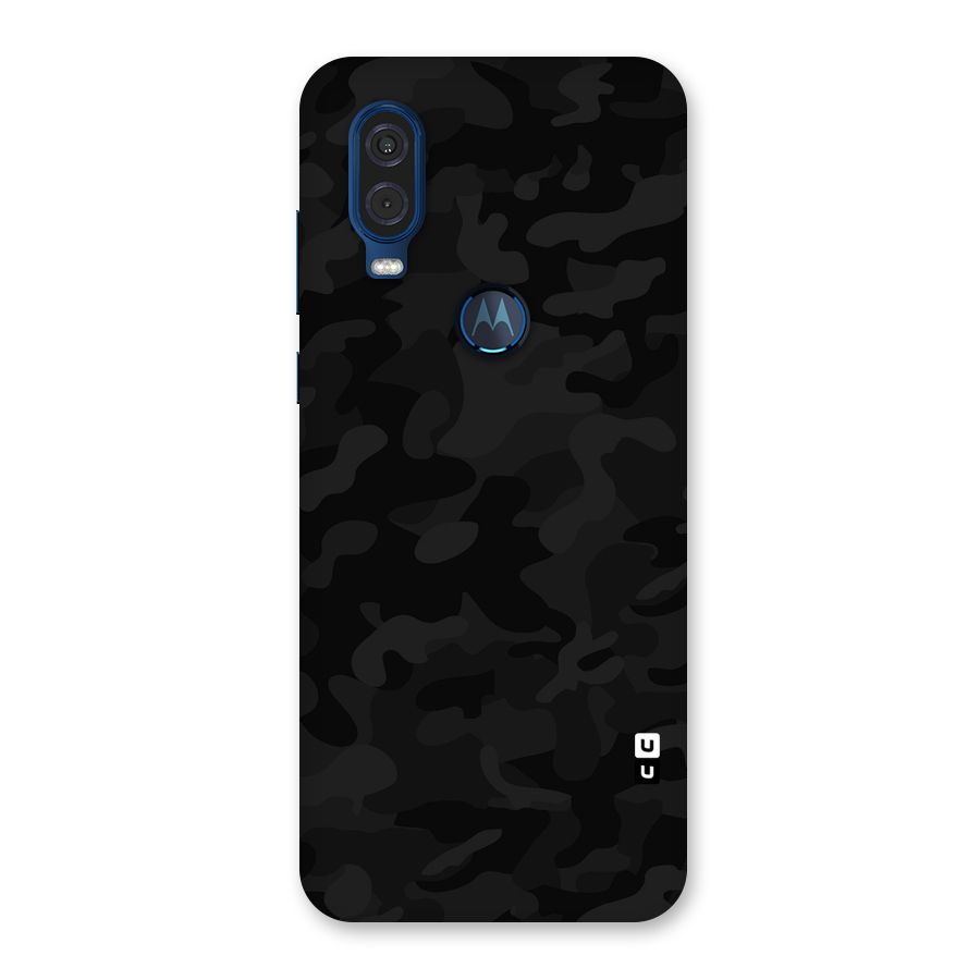 Black Camouflage Back Case for Motorola One Vision