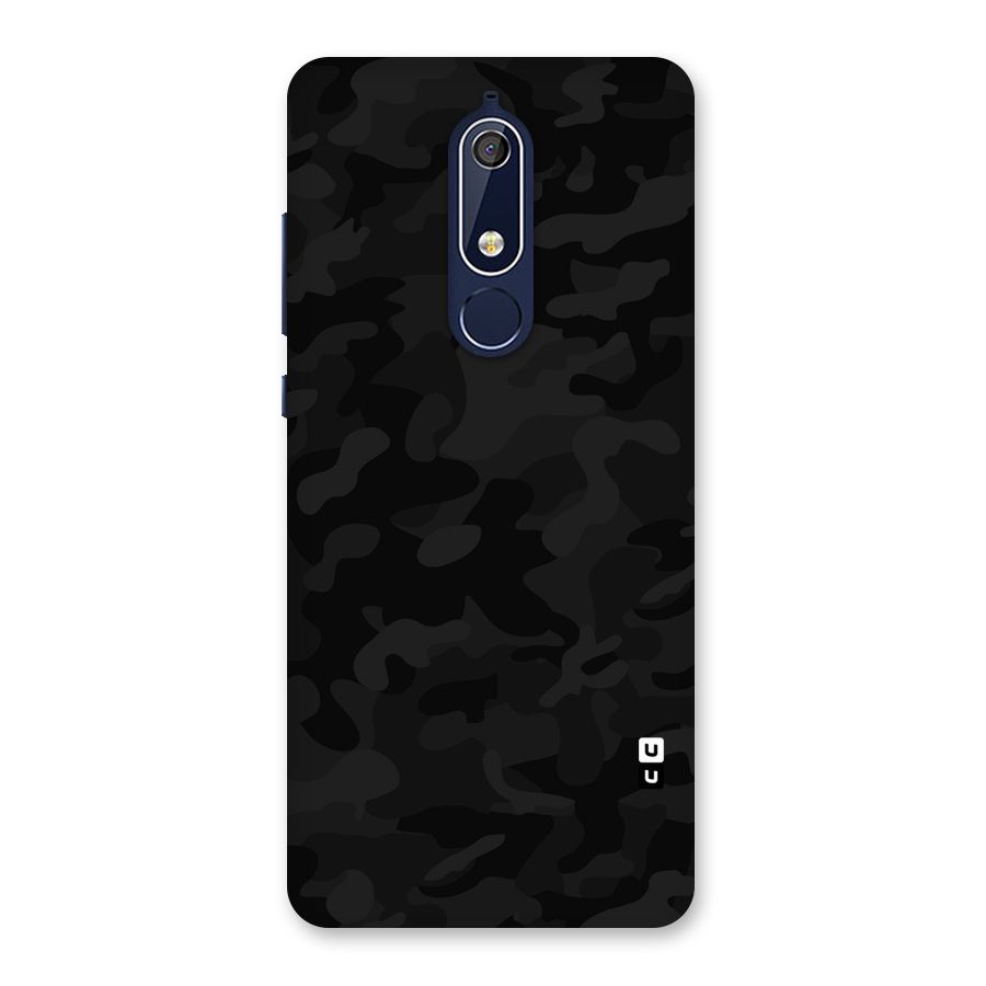 Black Camouflage Back Case for Nokia 5.1