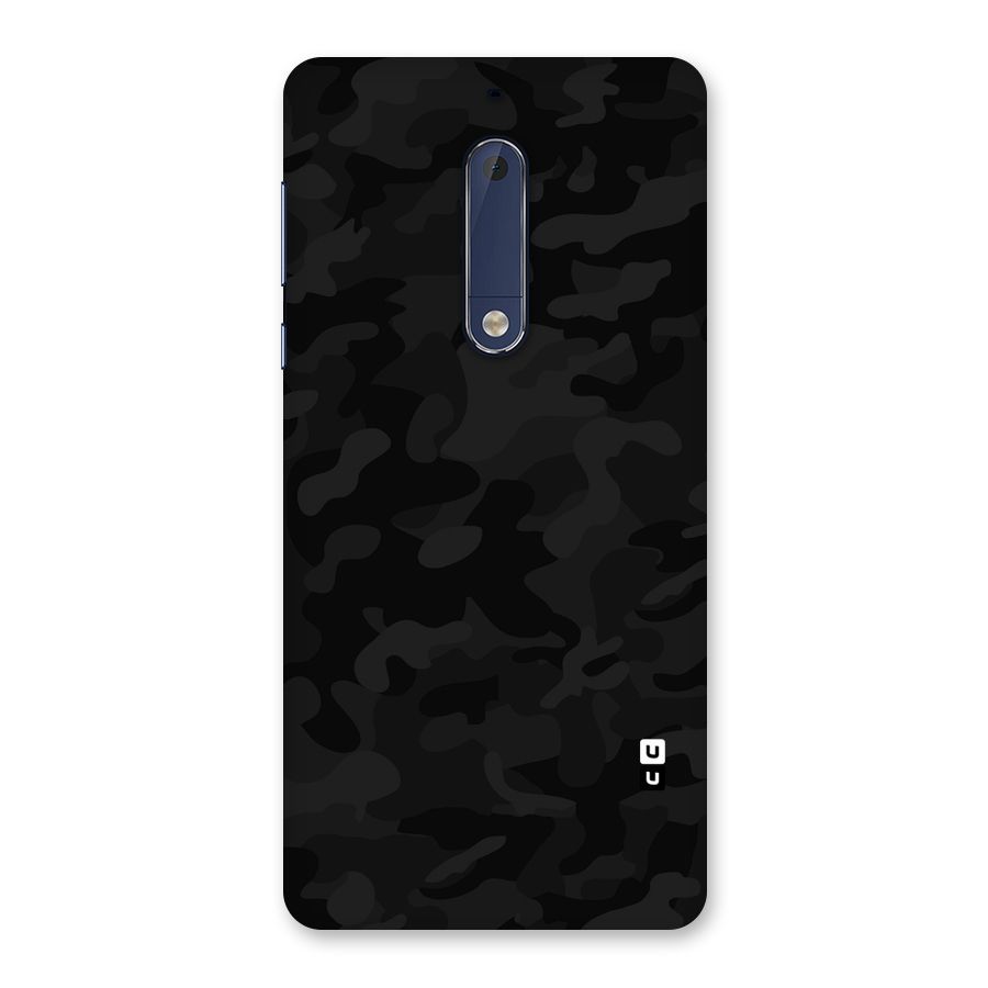 Black Camouflage Back Case for Nokia 5