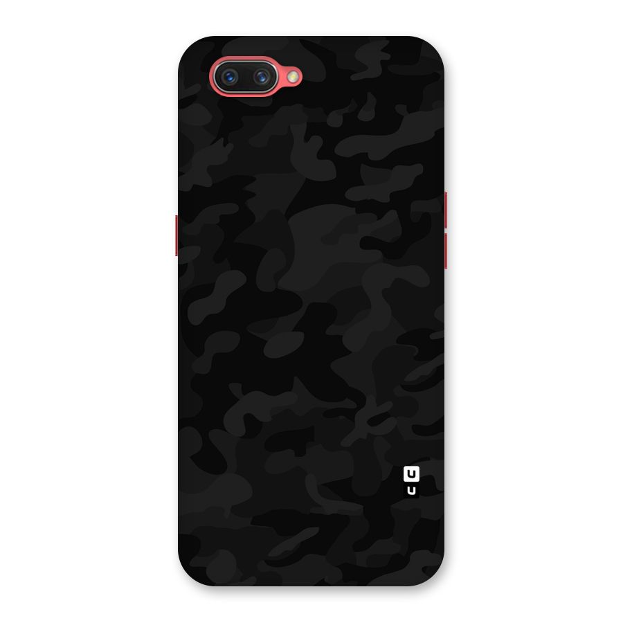 Black Camouflage Back Case for Oppo A3s