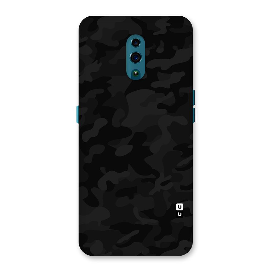 Black Camouflage Back Case for Oppo Reno