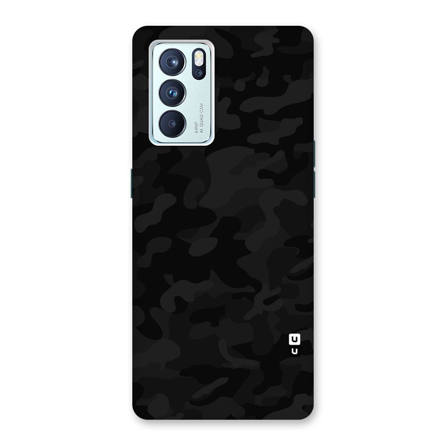 Black Camouflage Back Case for Oppo Reno6 Pro 5G