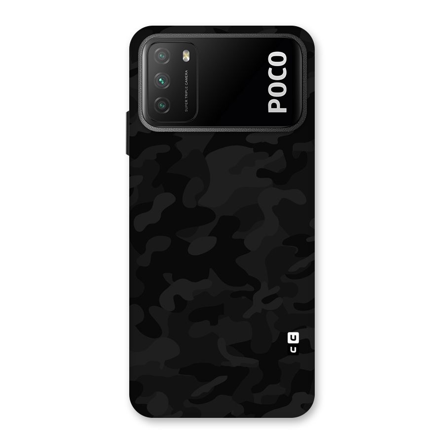 Black Camouflage Back Case for Poco M3