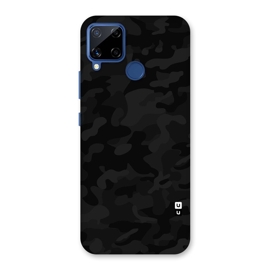Black Camouflage Back Case for Realme Narzo 30A