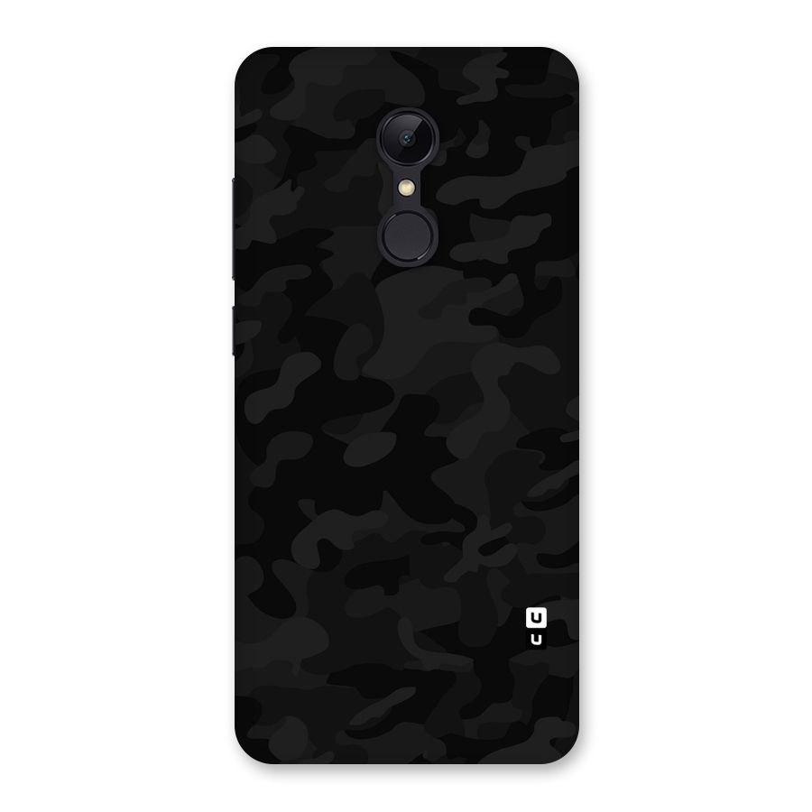 Black Camouflage Back Case for Redmi 5
