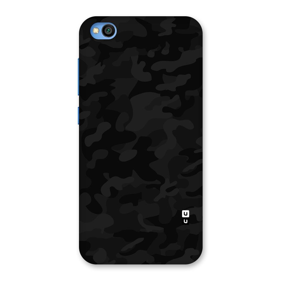 Black Camouflage Back Case for Redmi Go