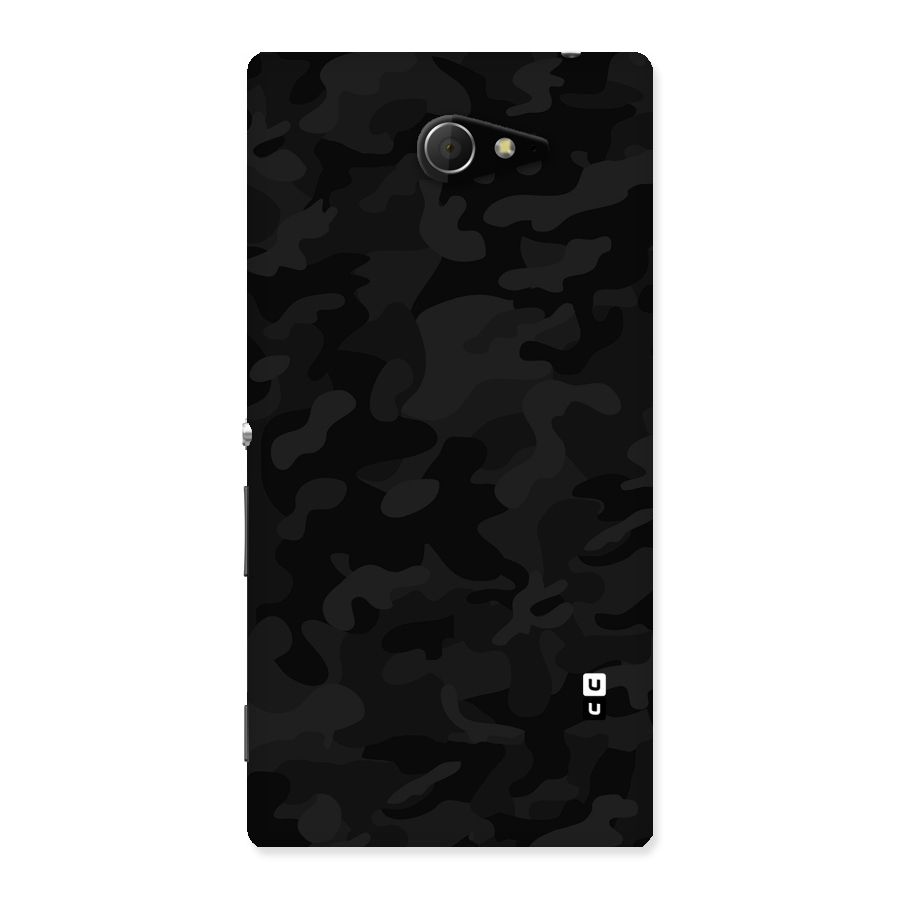 Black Camouflage Back Case for Sony Xperia M2