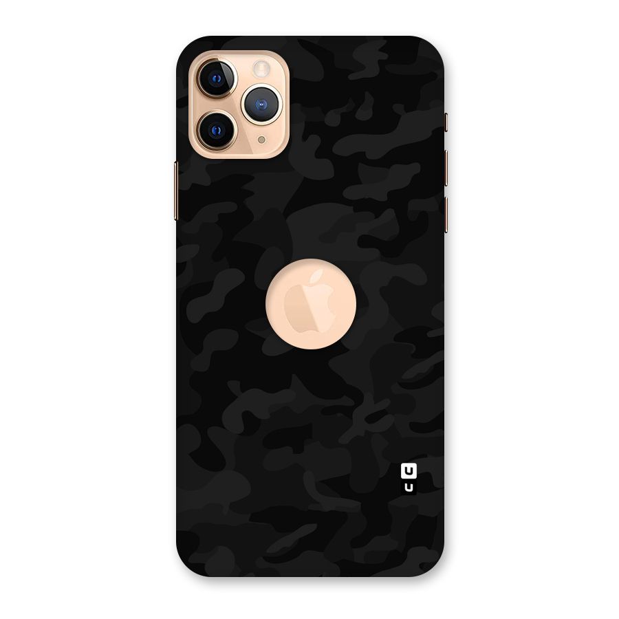 Black Camouflage Back Case for iPhone 11 Pro Max Logo Cut