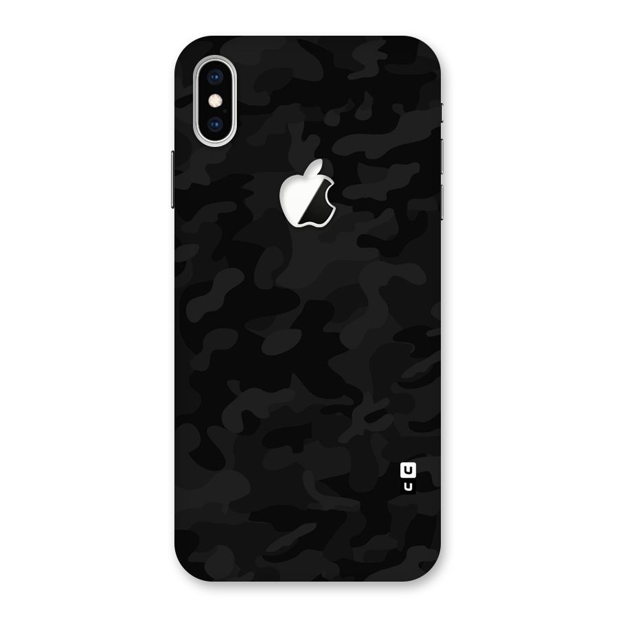 Black Camouflage Back Case for iPhone XS Max Apple Cut