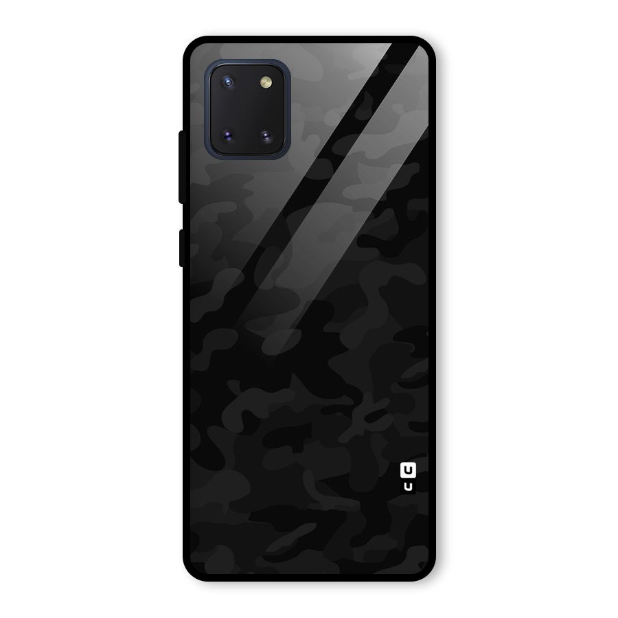 Black Camouflage Glass Back Case for Galaxy Note 10 Lite