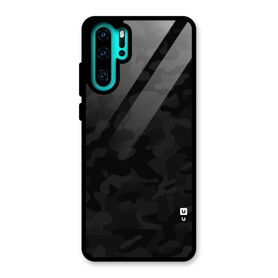 Black Camouflage Glass Back Case for Huawei P30 Pro