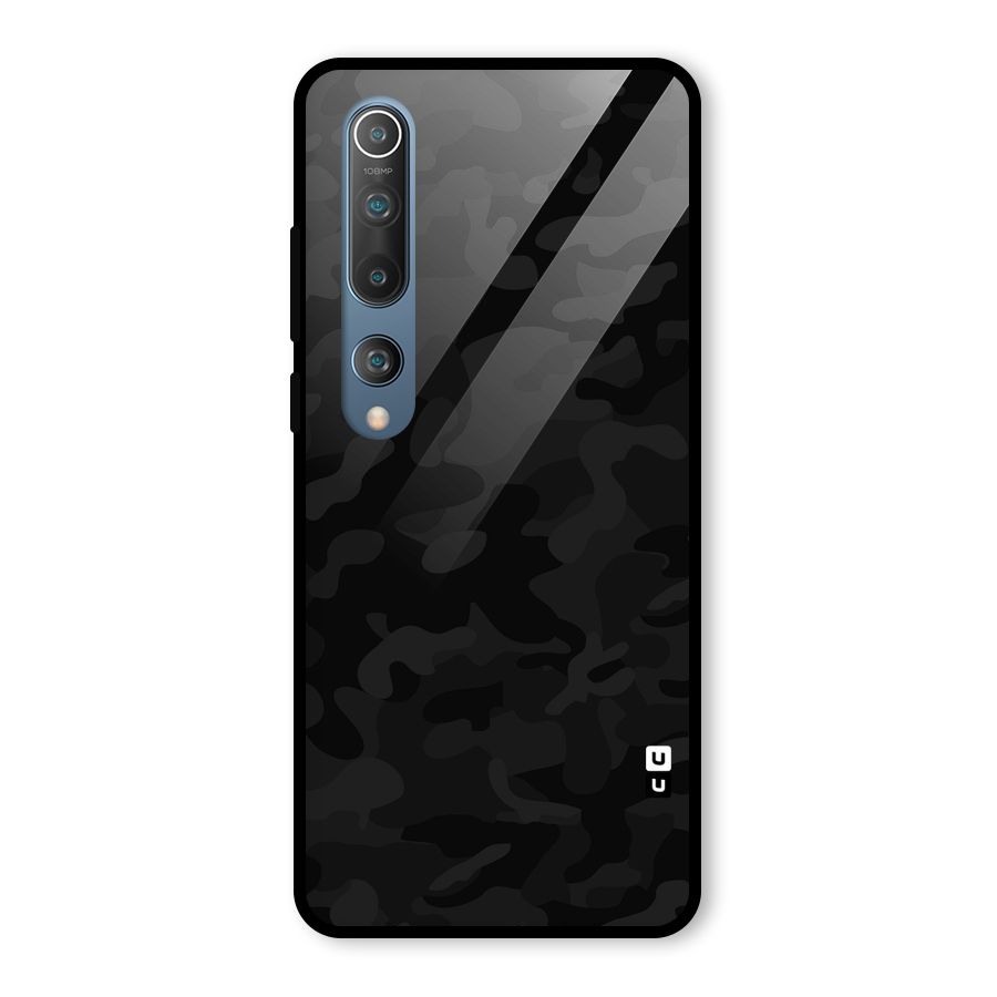 Black Camouflage Glass Back Case for Mi 10