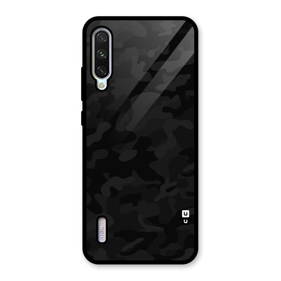 Black Camouflage Glass Back Case for Mi A3