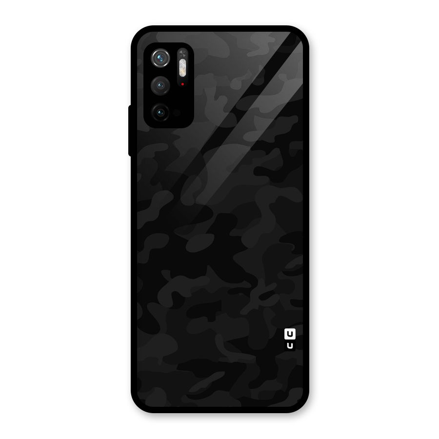 Black Camouflage Glass Back Case for Poco M3 Pro 5G