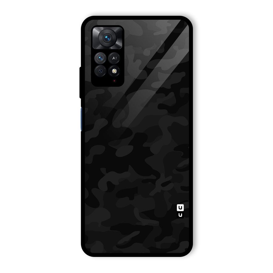 Black Camouflage Glass Back Case for Redmi Note 11 Pro Plus 5G