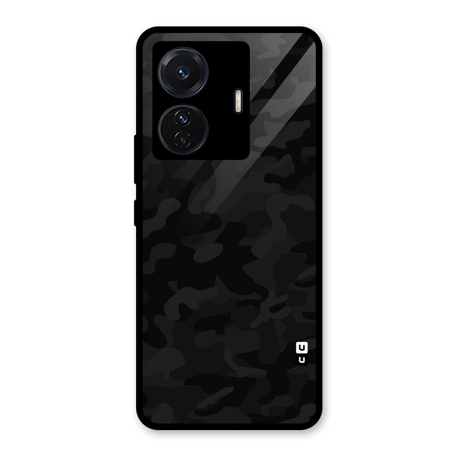 Black Camouflage Glass Back Case for Vivo T1 Pro