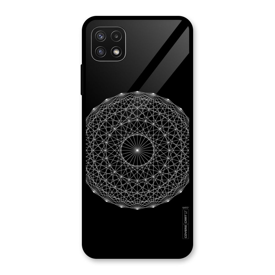 Black Clipart Glass Back Case for Galaxy A22 5G