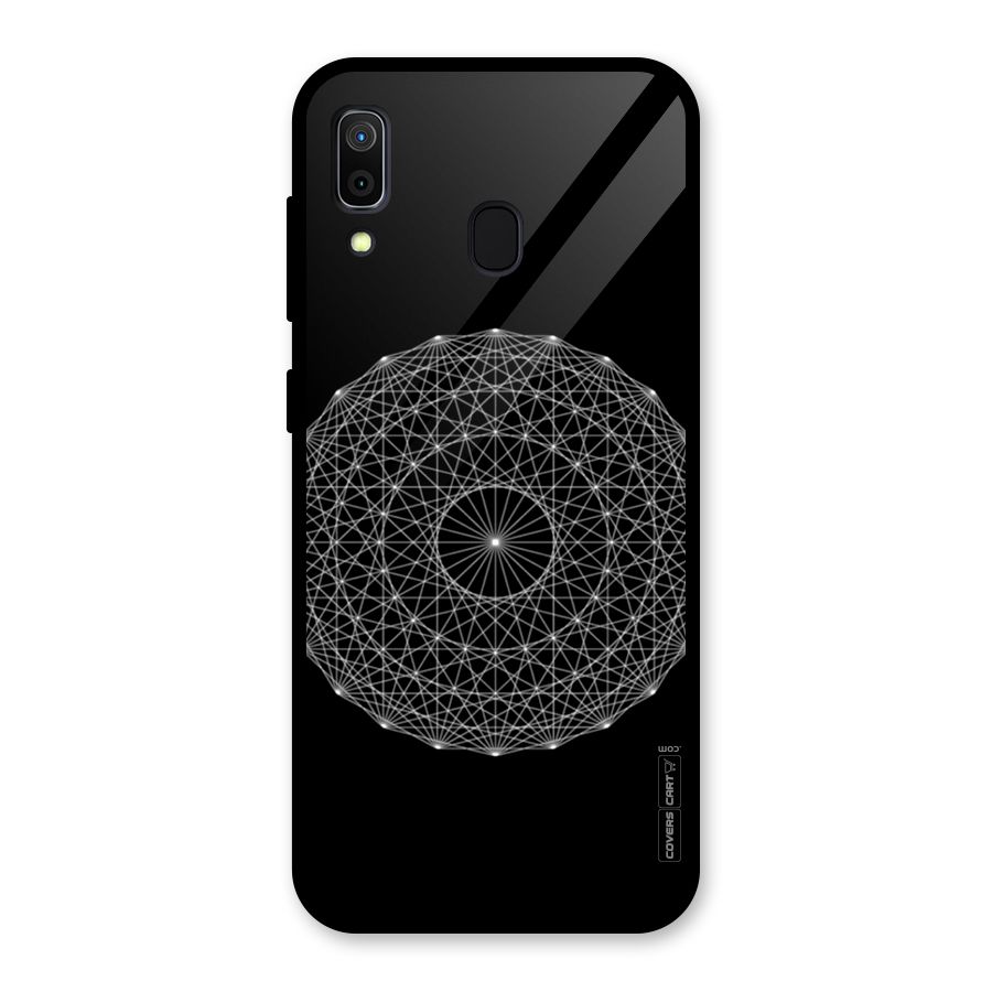 Black Clipart Glass Back Case for Galaxy A30