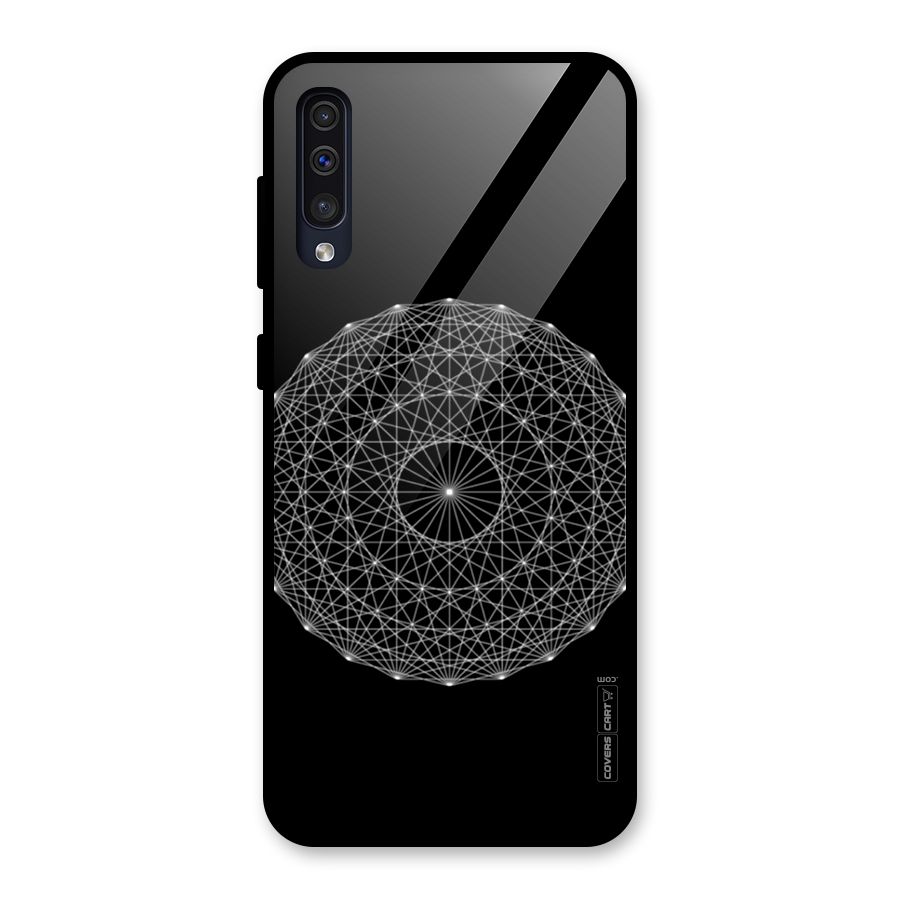Black Clipart Glass Back Case for Galaxy A30s
