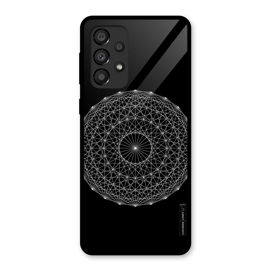 Black Clipart Glass Back Case for Galaxy A33 5G