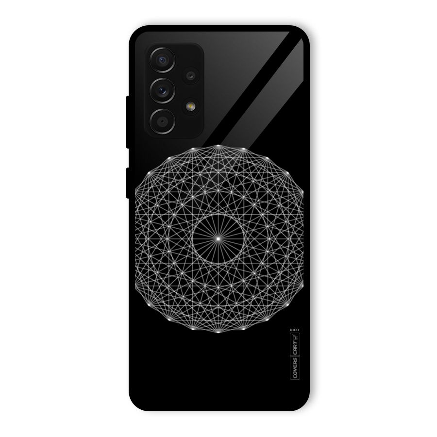 Black Clipart Glass Back Case for Galaxy A53 5G