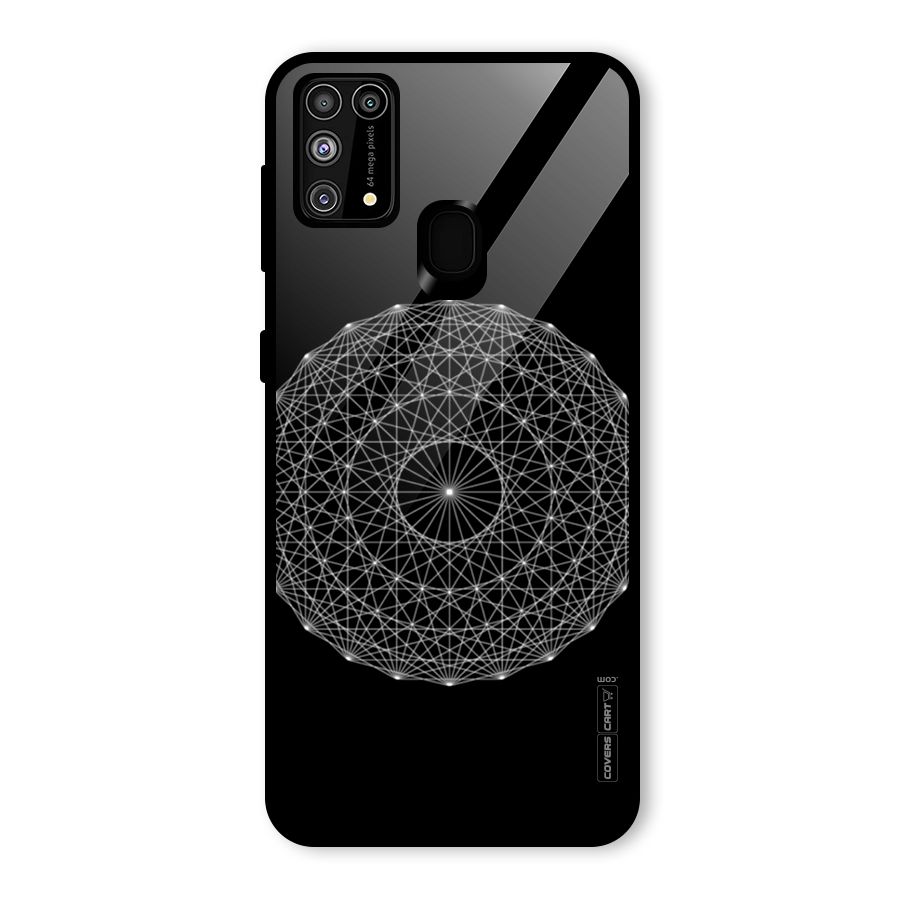 Black Clipart Glass Back Case for Galaxy F41