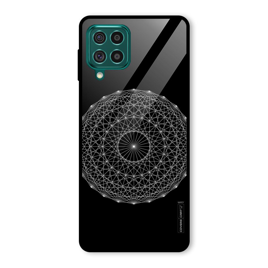 Black Clipart Glass Back Case for Galaxy F62