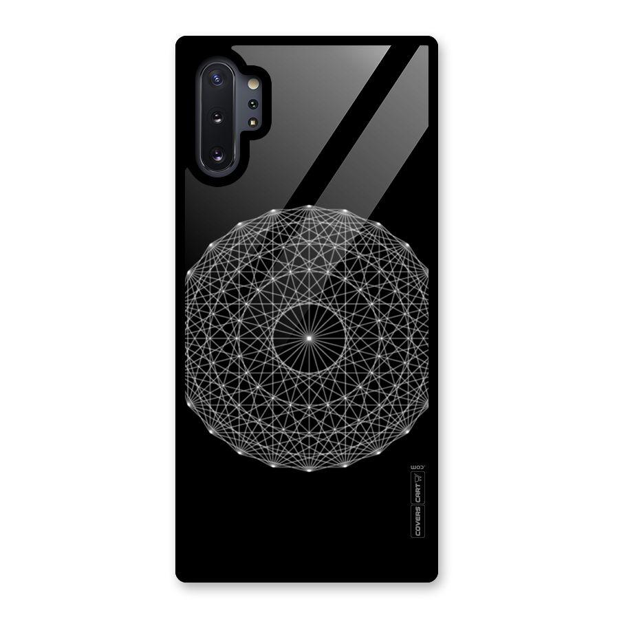 Black Clipart Glass Back Case for Galaxy Note 10 Plus