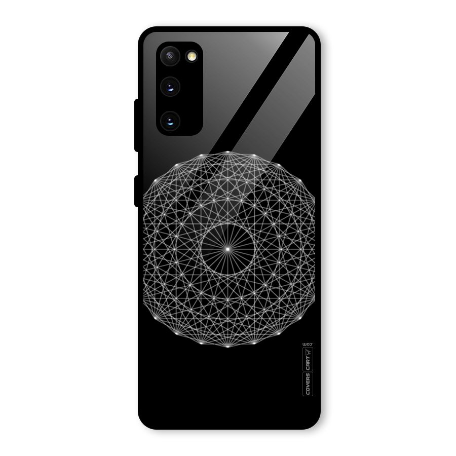 Black Clipart Glass Back Case for Galaxy S20 FE