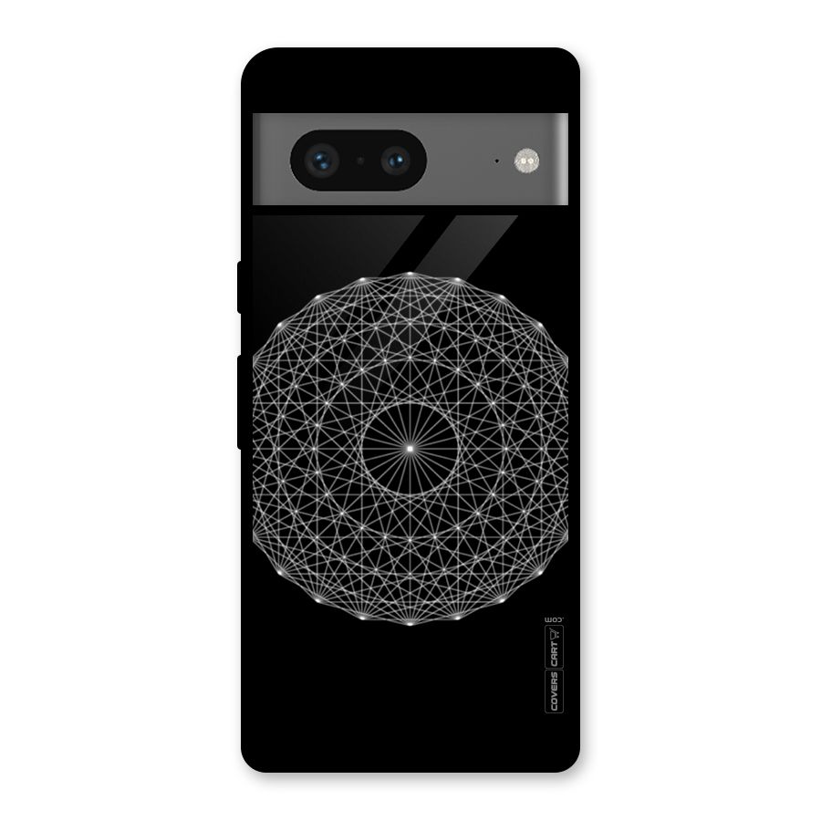 Black Clipart Glass Back Case for Google Pixel 7