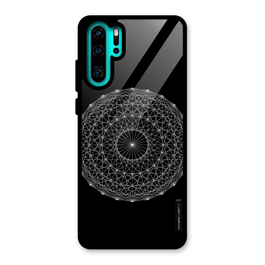 Black Clipart Glass Back Case for Huawei P30 Pro