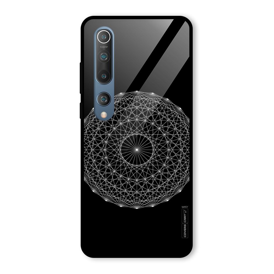 Black Clipart Glass Back Case for Mi 10
