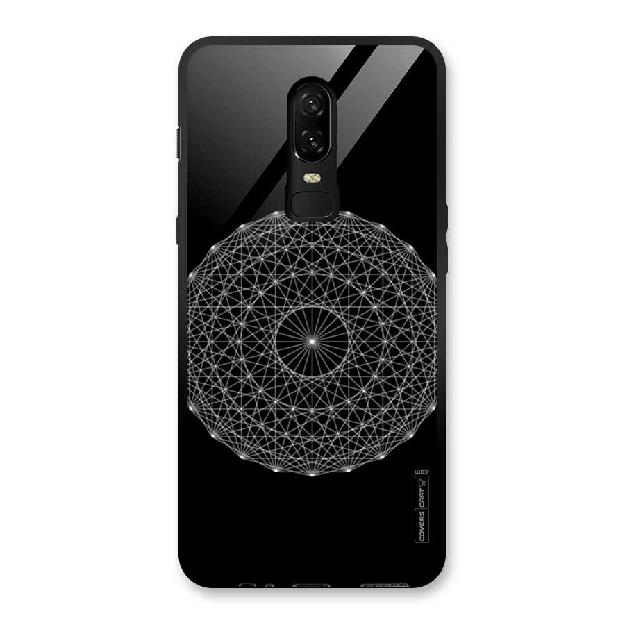 Black Clipart Glass Back Case for OnePlus 6