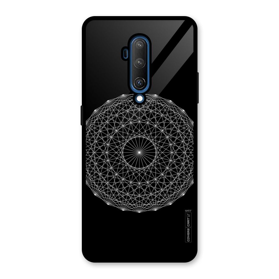 Black Clipart Glass Back Case for OnePlus 7T Pro