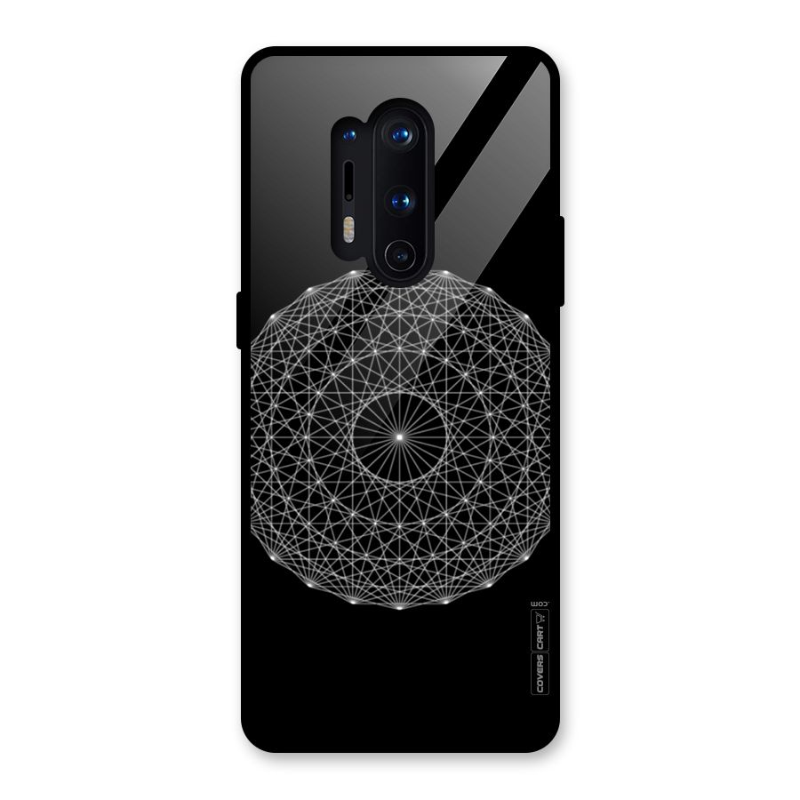 Black Clipart Glass Back Case for OnePlus 8 Pro