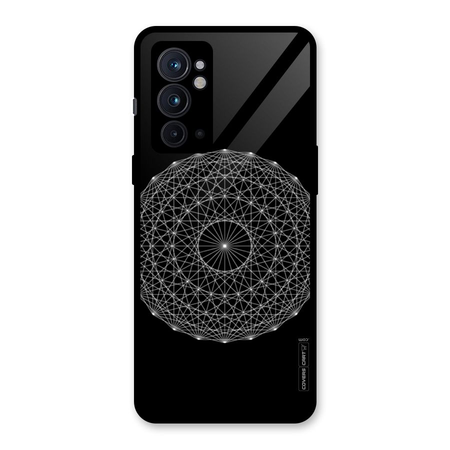 Black Clipart Glass Back Case for OnePlus 9RT 5G