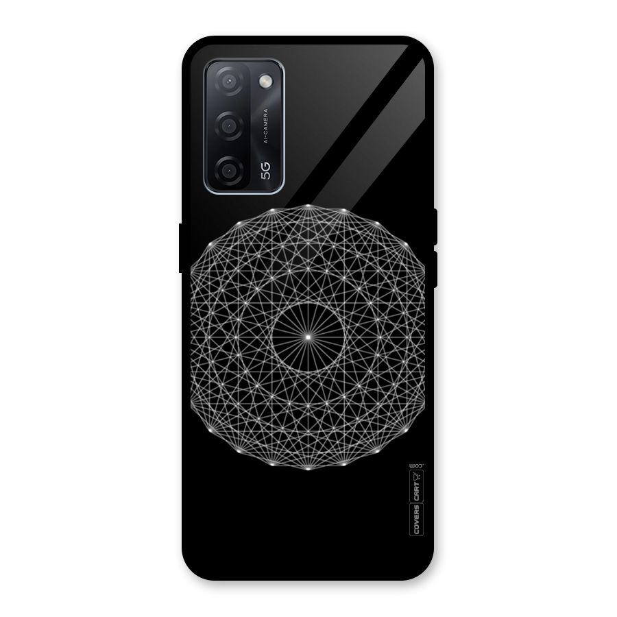 Black Clipart Glass Back Case for Oppo A53s 5G