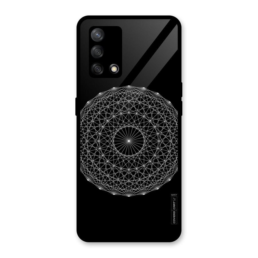 Black Clipart Glass Back Case for Oppo F19
