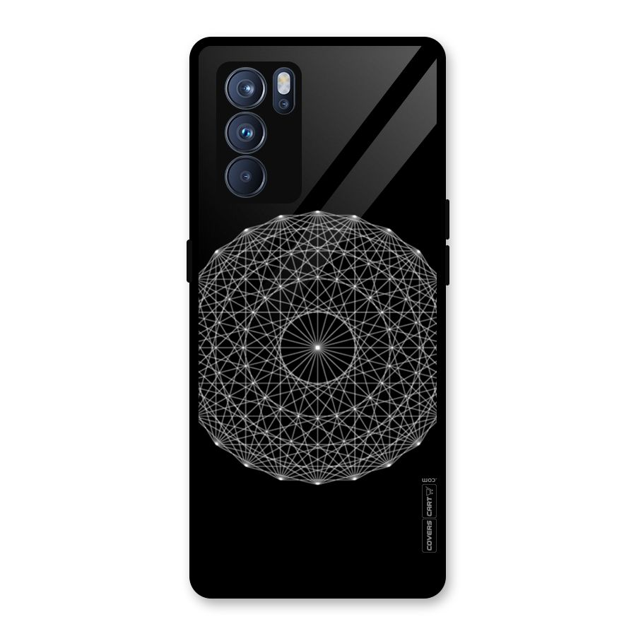 Black Clipart Glass Back Case for Oppo Reno6 Pro 5G
