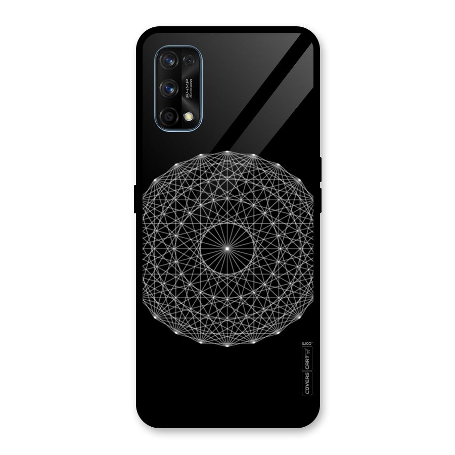 Black Clipart Glass Back Case for Realme 7 Pro