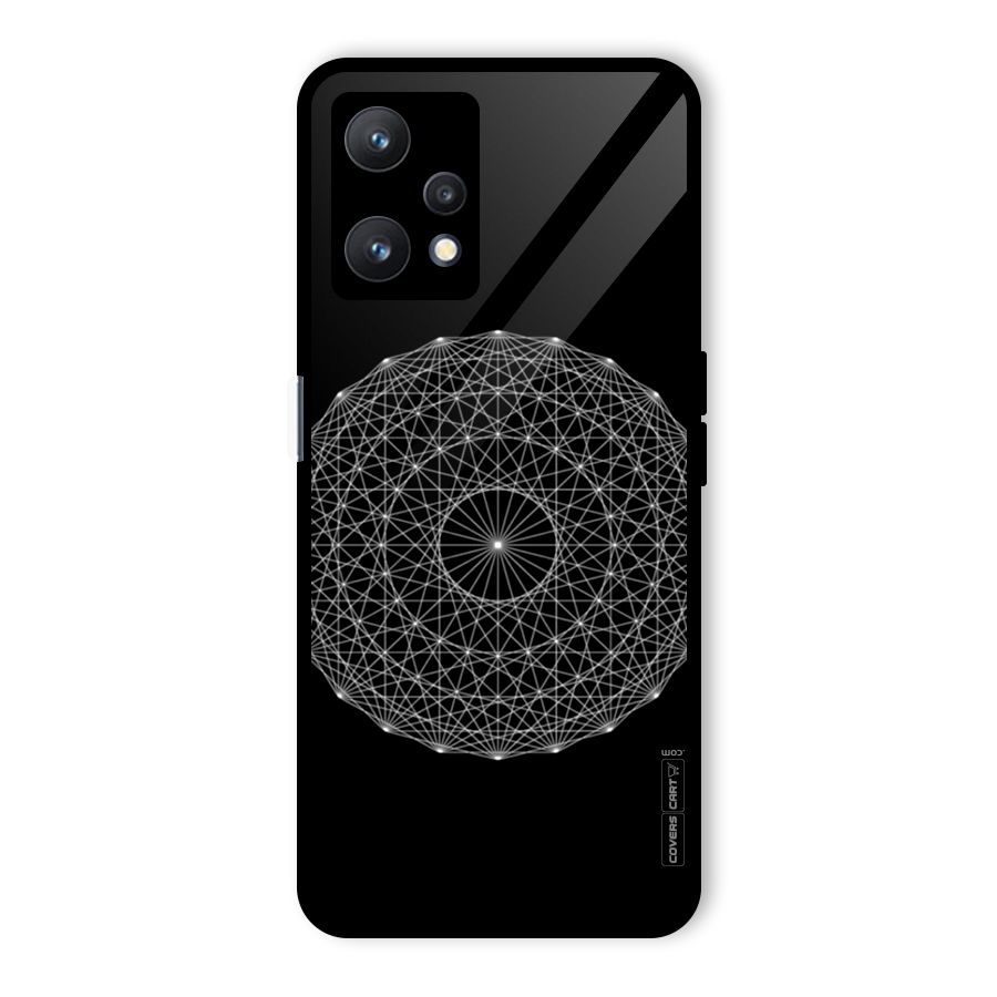 Black Clipart Glass Back Case for Realme 9 Pro 5G