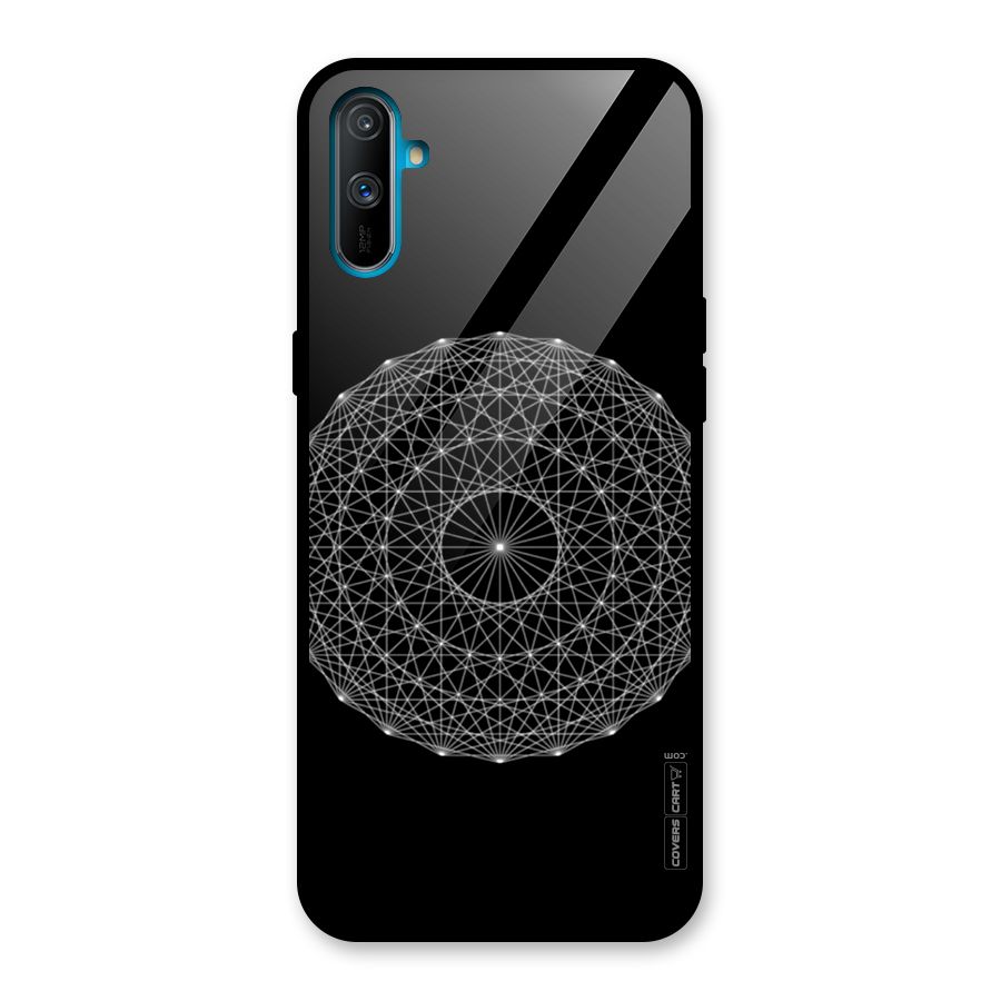Black Clipart Glass Back Case for Realme C3