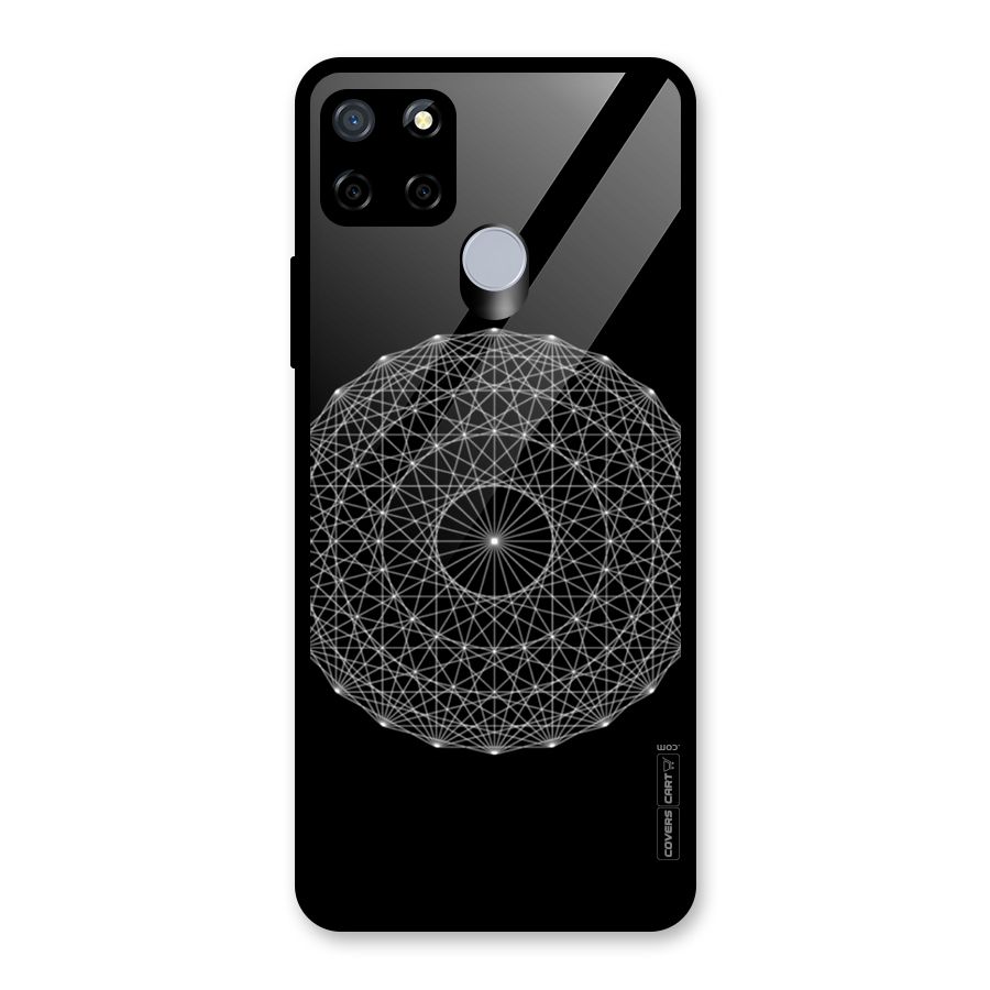Black Clipart Glass Back Case for Realme Narzo 20