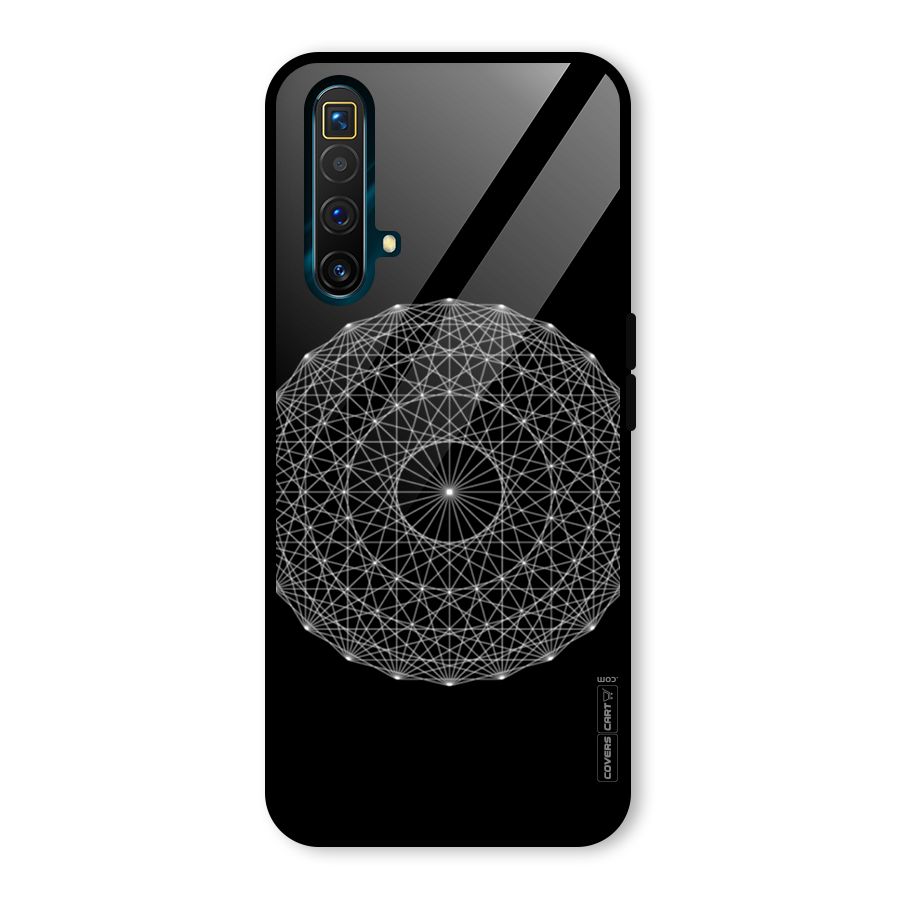 Black Clipart Glass Back Case for Realme X3