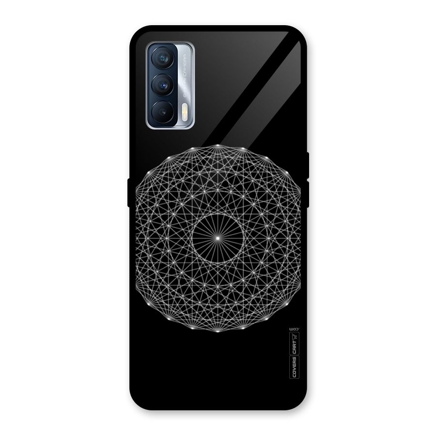 Black Clipart Glass Back Case for Realme X7