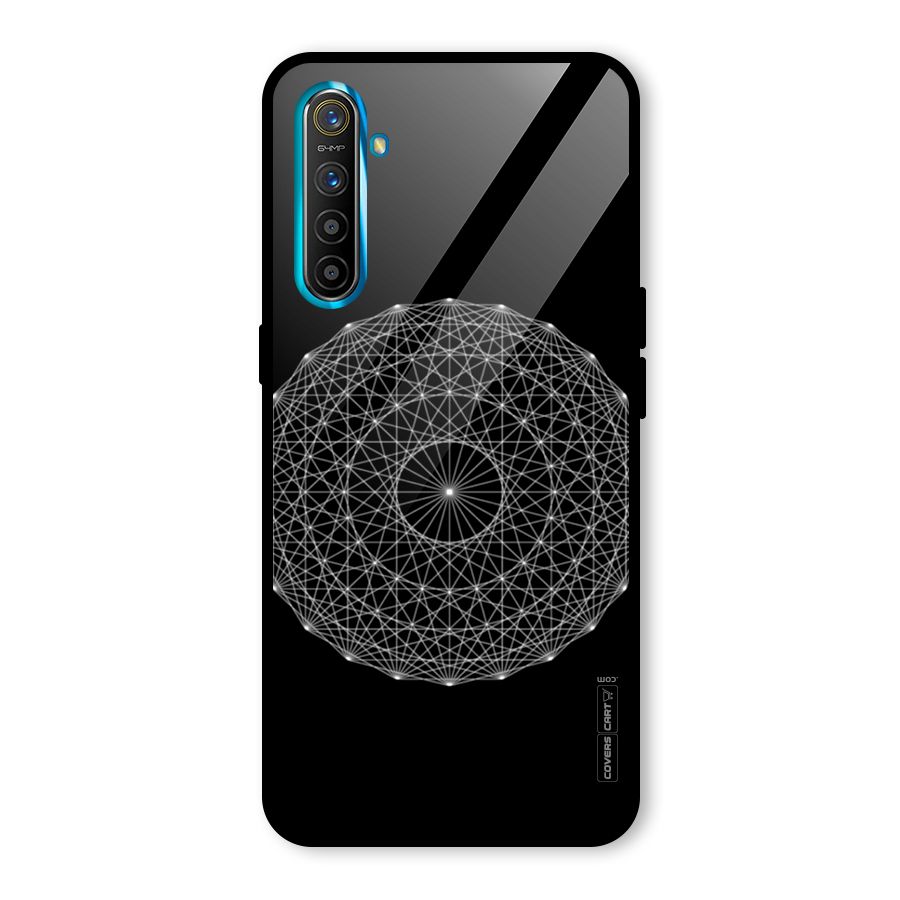 Black Clipart Glass Back Case for Realme XT