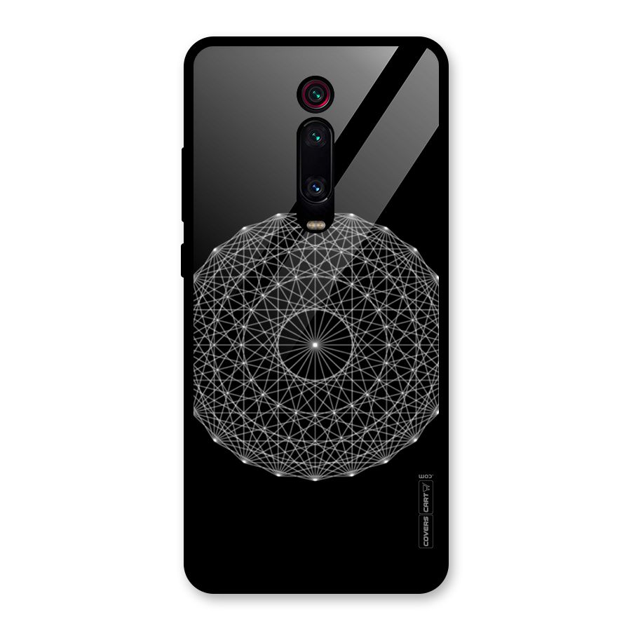 Black Clipart Glass Back Case for Redmi K20