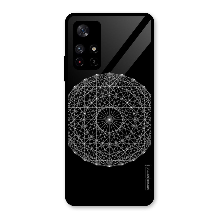 Black Clipart Glass Back Case for Redmi Note 11T 5G