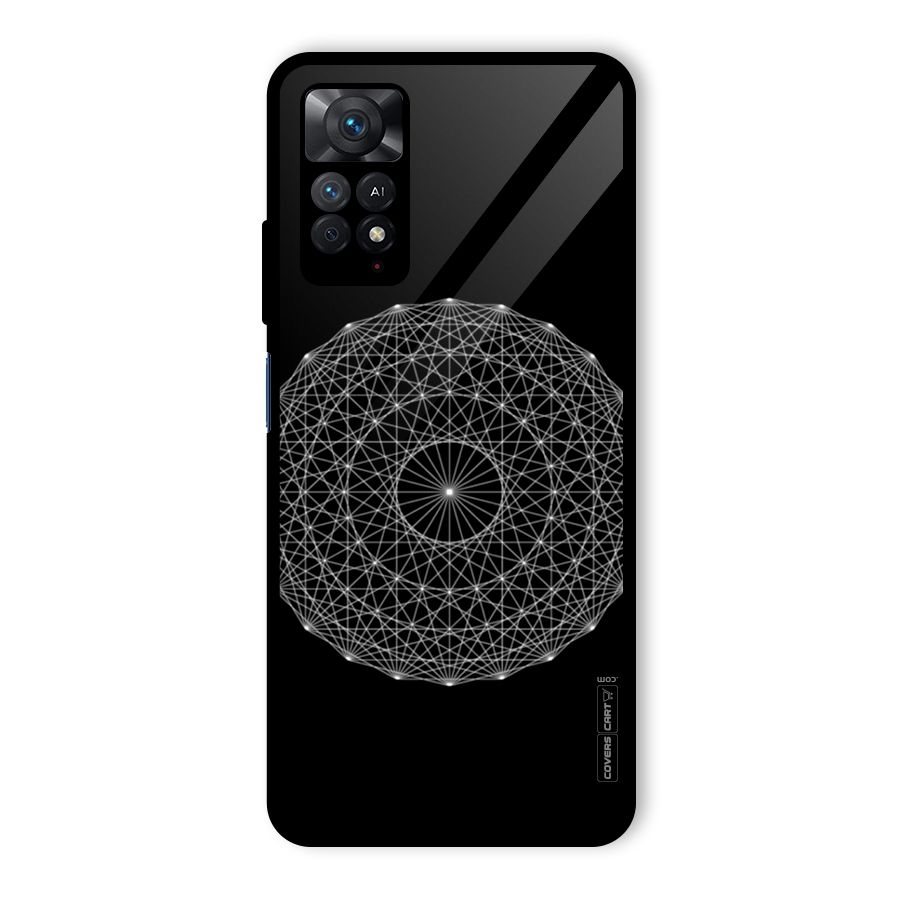 Black Clipart Glass Back Case for Redmi Note 11 Pro