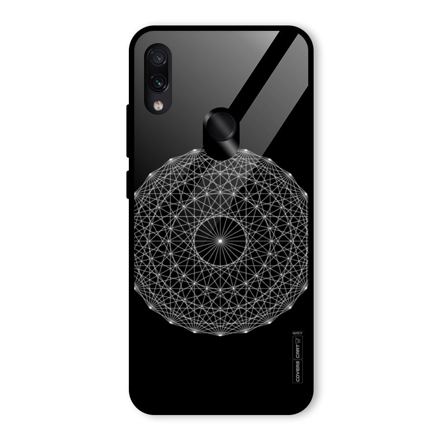 Black Clipart Glass Back Case for Redmi Note 7 Pro